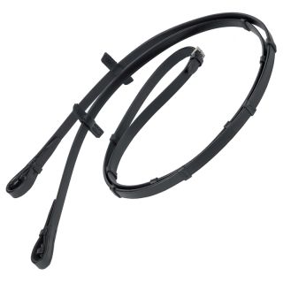 Leather reins with 5 leather stops, narrow